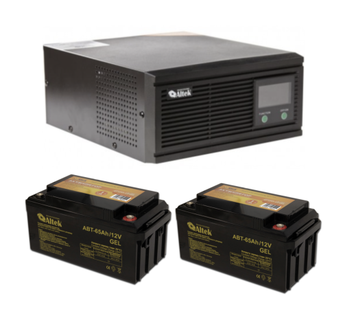 Комплект резервного живлення ALTEK ASK12 800VA/640W DC12V + 2x гелева батарея ALTEK ABT-65-12-GEL Комплект резервного живлення ALTEK ASK12 800VA/640W DC12V + 2x гелева батарея ALTEK ABT-65-12-GEL