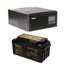 Комплект резервного живлення ALTEK ASK12 500VA/400W DC12V + гелева батарея ALTEK ABT-65-12-GEL