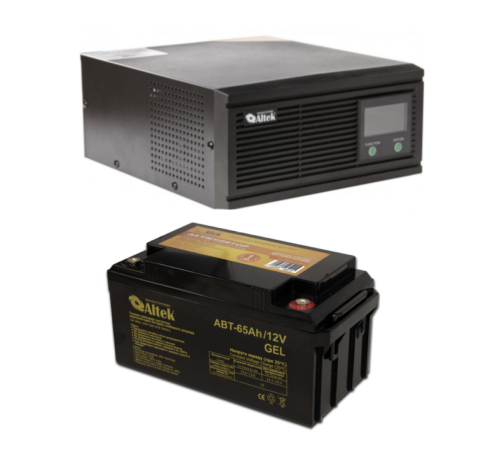 Комплект резервного живлення ALTEK ASK12 500VA/400W DC12V + гелева батарея ALTEK ABT-65-12-GEL Комплект резервного живлення ALTEK ASK12 500VA/400W DC12V + гелева батарея ALTEK ABT-65-12-GEL