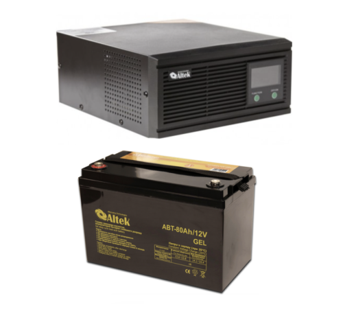 Комплект резервного живлення ALTEK ASK12 800VA/640W DC12V + гелева батарея ALTEK ABT-80-12-GEL Комплект резервного живлення ALTEK ASK12 800VA/640W DC12V + гелева батарея ALTEK ABT-80-12-GEL