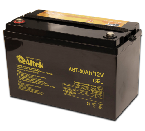 Акумулятор гелевий ALTEK ABT-80-12-GEL Акумулятор гелевий ALTEK ABT-80-12-GEL