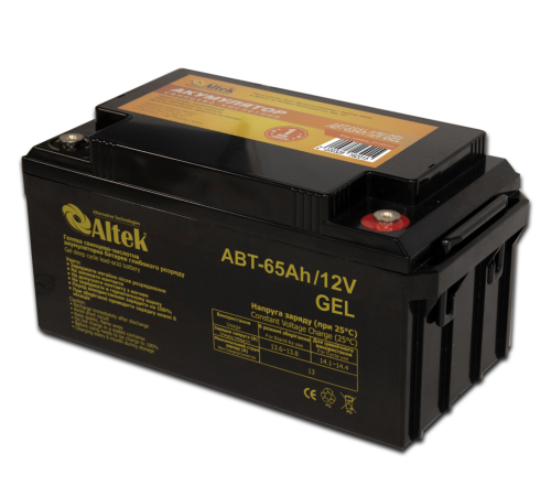 Акумулятор гелевий ALTEK ABT-65-12-GEL Акумулятор гелевий ALTEK ABT-65-12-GEL