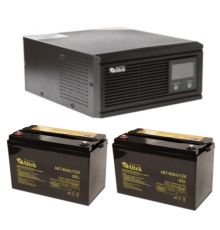 Комплект резервного живлення ALTEK ASK12 800VA/640W DC12V + 2x гелева батарея ALTEK ABT-80-12-GEL