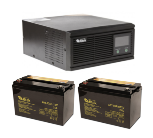 Комплект резервного живлення ALTEK ASK12 800VA/640W DC12V + 2x гелева батарея ALTEK ABT-80-12-GEL Комплект резервного живлення ALTEK ASK12 800VA/640W DC12V + 2x гелева батарея ALTEK ABT-80-12-GEL