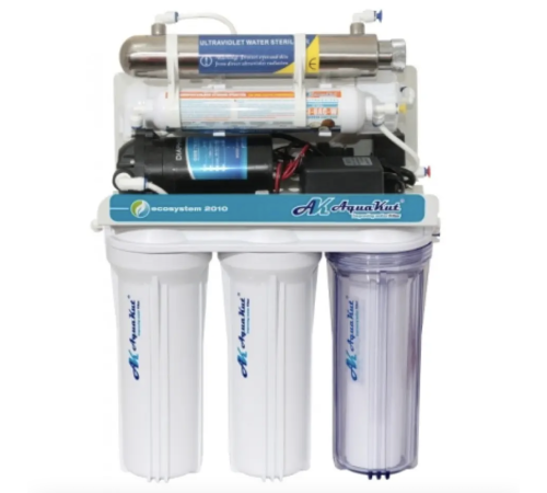 Система зворотного осмосу AQUAKUT із помпою UV Лампа, 75G RO-6; А03 Система зворотного осмосу AQUAKUT із помпою UV Лампа, 75G RO-6; А03