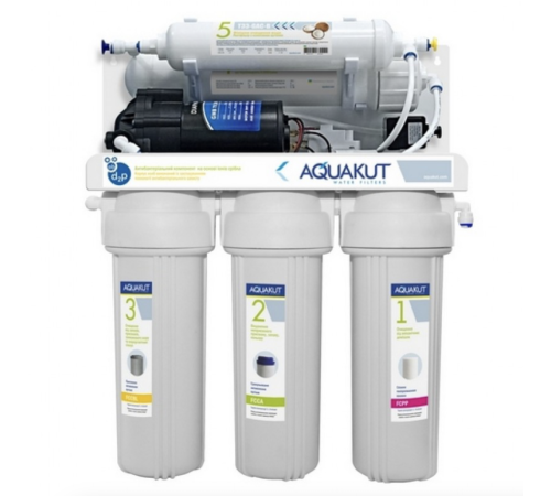Система зворотного осмосу AQUAKUT з помпою 50G RO-5 АRА-01