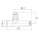 Комплект кутових кранів Raftec RV-4012 1/2"x1/2"