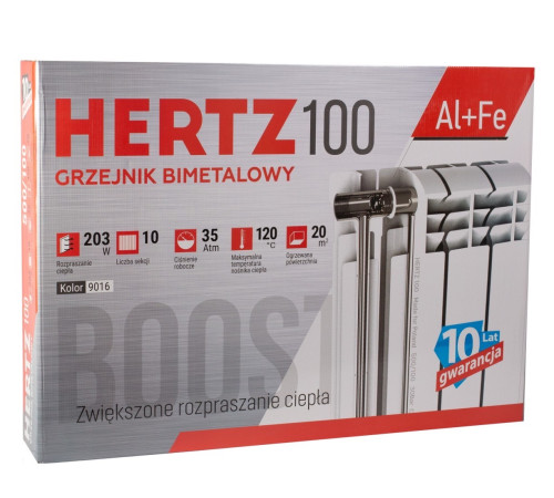 Біметалевий радіатор HERTZ 500/100