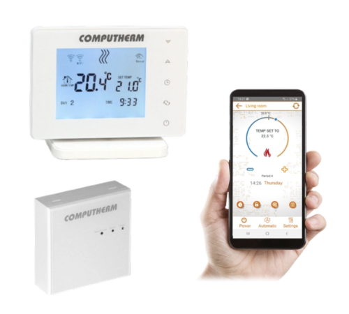 Бездротовий сенсорний Wi-Fi терморегулятор COMPUTHERM E400RF