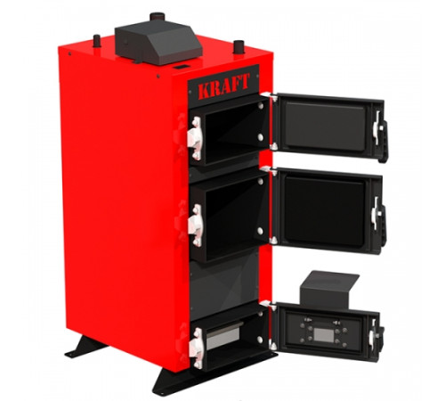 Твердопаливний котел Kraft E 12 кВт (турбiна+автоматика) Твердопаливний котел Kraft E 12 кВт (турбiна+автоматика)