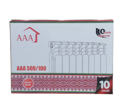 Биметаллический радиатор AAA Standart 500/100 Биметаллический радиатор AAA Standart 500/100