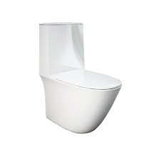 Унитаз компакт RAK Ceramics Sensation SENWC1146AWHA безободковый с бачком SENWT1800AWHA и сиденьем SENSC3901WH Soft Close