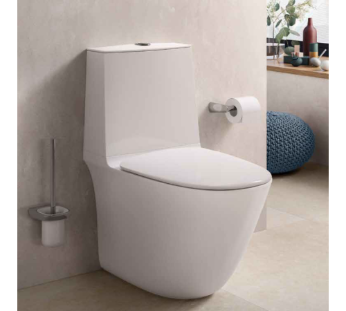 Унитаз компакт RAK Ceramics Sensation SENWC1146AWHA безободковый с бачком SENWT1800AWHA и сиденьем SENSC3901WH Soft Close Унитаз компакт RAK Ceramics Sensation SENWC1146AWHA безободковый с бачком SENWT1800AWHA и сиденьем SENSC3901WH Soft Close