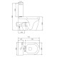Унитаз-компакт Devit Universal 3010162 безободковый с сиденьем из дюропласта Soft Close, quick-fix