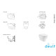 Унітаз підвісний Devit Fresh 3120121 безобідковий з сидінням slim, soft-close, quickfix