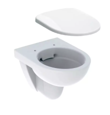 Унітаз підвісний Geberit Selnova Compact 500.349.01.1 + 501.575.01.1 Rimfree, укорочений 48см, із сидінням Soft Close