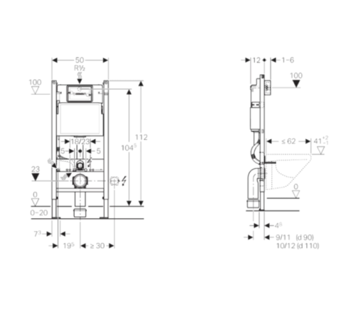 Інсталяція для унітаза Geberit Duofix 458.126.00.1 Інсталяція для унітаза Geberit Duofix 458.126.00.1