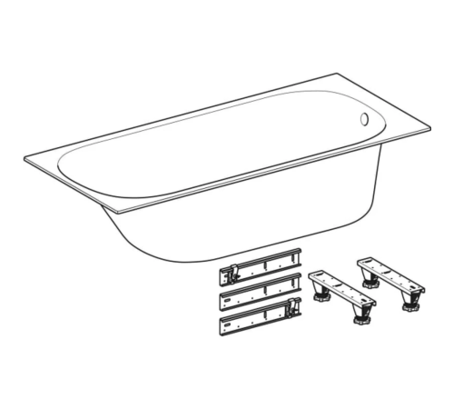 Ванна акрилова Geberit Soana 554.001.01.1 160x70 см з ніжками Ванна акрилова Geberit Soana 554.001.01.1 160x70 см з ніжками