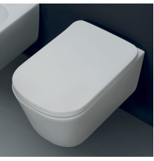 Кришка для унітаза Kerasan Tribeca 5191 01 slim, soft-close, фото 2 Кришка для унітаза Kerasan Tribeca 5191 01 slim, soft-close