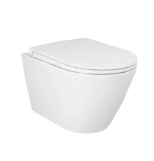 Унітаз підвісний безобідковий з кришкою SLIM Duroplast, Soft Close, Quick release RST23500A+RSTSC3901500 Feeling Rak Ceramics