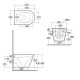 Унітаз підвісний безобідковий з кришкою SLIM Duroplast, Soft Close, Quick release RST23500A+RSTSC3901500 Feeling Rak Ceramics