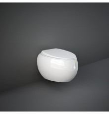 Унітаз підвісний RAK Ceramics Cloud CLOWC1446AWHA безобідковий з кришкою CLOSC3901WH Soft Close