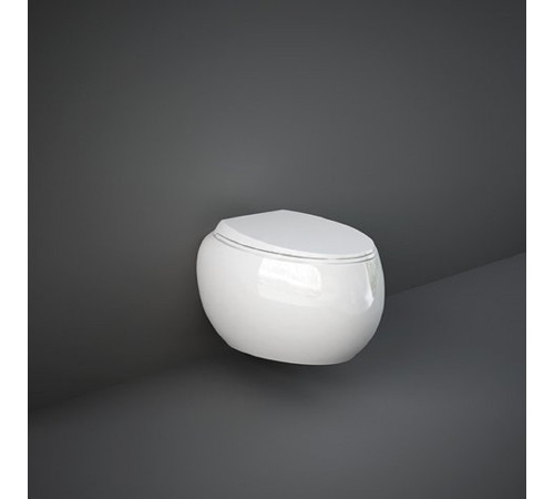 Унітаз підвісний RAK Ceramics Cloud CLOWC1446AWHA безобідковий з кришкою CLOSC3901WH Soft Close Унітаз підвісний RAK Ceramics Cloud CLOWC1446AWHA безобідковий з кришкою CLOSC3901WH Soft Close