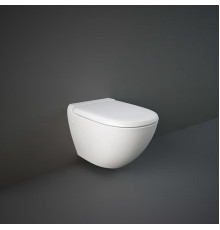 Унітаз підвісний Rak Ceramics Reserva YFG067C + RS13AWHA безобідковий з кришкою Soft Close