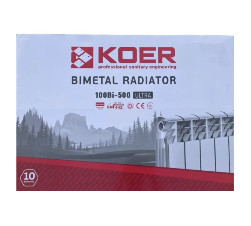 Біметалевий радіатор КОЕR ULTRA 500/100 Біметалевий радіатор КОЕR ULTRA 500/100
