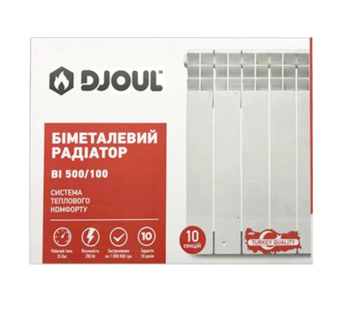 Біметалевий радіатор Djoul Bi 500/100