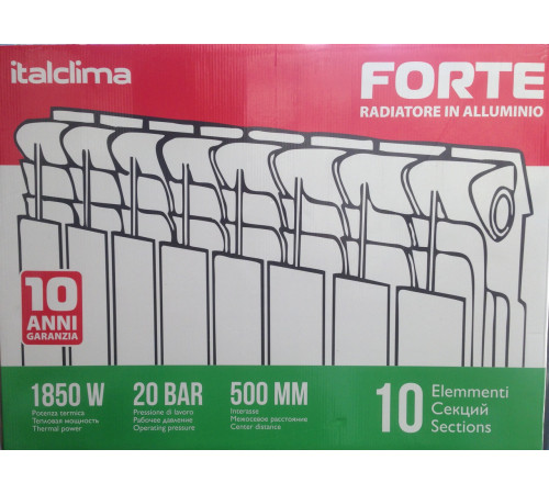 Біметалевий радіатор ITALCLIMA Forte 500/95 BM