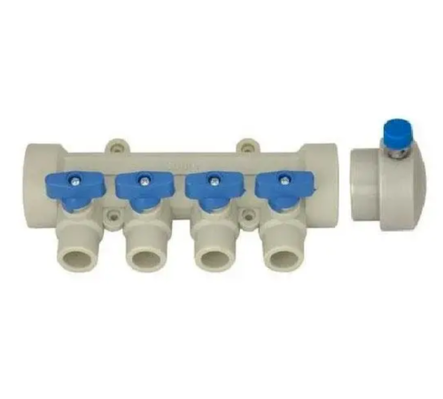 Kalde Колектор PPR D40*20 на 4 виходи BLUE (15) Kalde Колектор PPR D40*20 на 4 виходи BLUE (15)