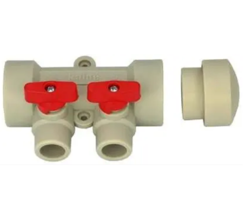 Kalde Колектор PPR D40*20 на 2 виходи RED (25) Kalde Колектор PPR D40*20 на 2 виходи RED (25)