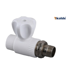 Kalde WHITE Кран PPR радіаторний прямий (КБП) 20х1/2 (2/50)