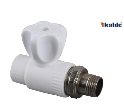 Kalde WHITE Кран PPR радіаторний прямий (КБП) 20х1/2 (2/50) Kalde WHITE Кран PPR радіаторний прямий (КБП) 20х1/2 (2/50)