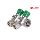Колектор вентильний KOER KR.1123-2 3/4”x2 WAYS з фітингом під кутом 120°