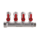 Колектор вентильний KOER KR.1126-3 - 1”x3 WAYS з куля. кранами та фітингом