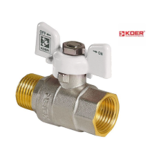 Кран кульовий KOER WHITE KR.218.W - 1" ГШМ