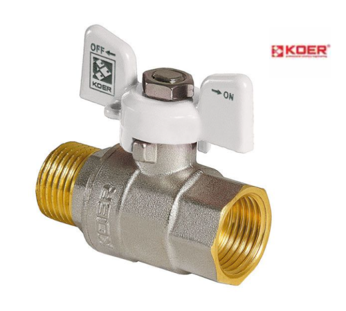 Кран кульовий KOER WHITE KR.218.W - 1" ГШМ Кран кульовий KOER WHITE KR.218.W - 1" ГШМ