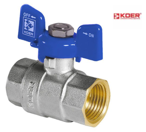 Кран кульовий KOER BLUE KR.217.B - 1/2" ГГМ Кран кульовий KOER BLUE KR.217.B - 1/2" ГГМ