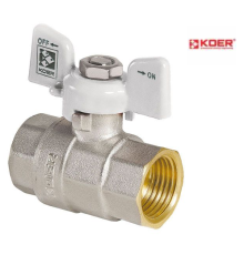 Кран кульовий KOER WHITE KR.217.W - 1" ГГМ