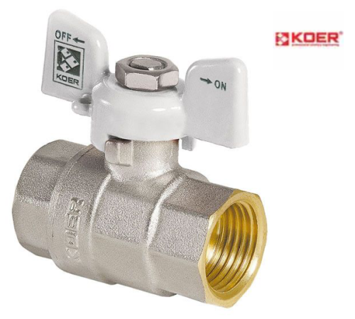 Кран кульовий KOER WHITE KR.217.W - 1" ГГМ Кран кульовий KOER WHITE KR.217.W - 1" ГГМ