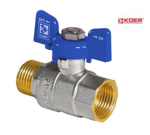 Кран кульовий KOER BLUE KR.218.B - 1/2" ГШМ Кран кульовий KOER BLUE KR.218.B - 1/2" ГШМ