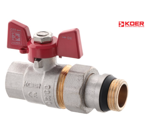 Кран з американкою прямий KOER KR.227-Gi - 1/2" (антипротечка) Кран з американкою прямий KOER KR.227-Gi - 1/2" (антипротечка)