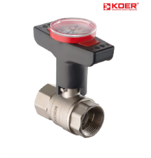 Кран кульовий з пластиковою ручкою та термометром KOER KR.240 - 1"