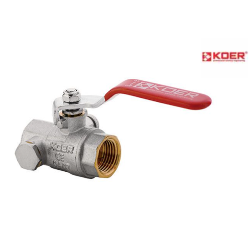 Кран кульовий KOER KR.260 - 1/2" ГГВ з дренажем та повітровідвідником Кран кульовий KOER KR.260 - 1/2" ГГВ з дренажем та повітровідвідником