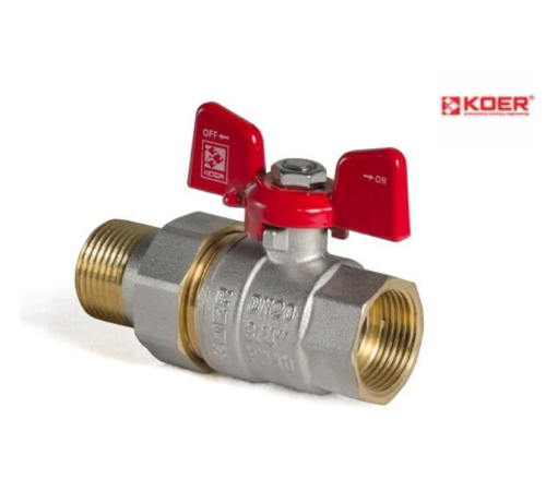 Кран з американкою прямий KOER KR.227 - 3/4" Кран з американкою прямий KOER KR.227 - 3/4"