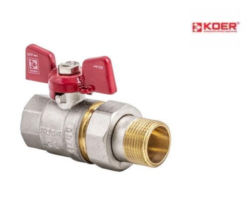 Кран з американкою прямий KOER KR.227 - 3/4" Кран з американкою прямий KOER KR.227 - 3/4"