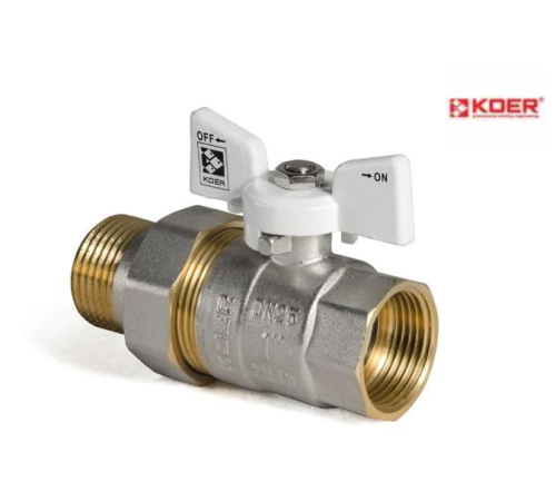 Кран з американкою прямий KOER WHITE KR.227.W - 1/2" Кран з американкою прямий KOER WHITE KR.227.W - 1/2"