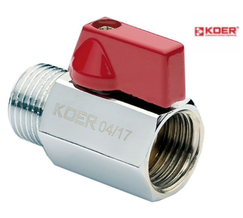 Кран кульовий KOER KR.401 - 1/2" ГШМ (МІНІ) Кран кульовий KOER KR.401 - 1/2" ГШМ (МІНІ)
